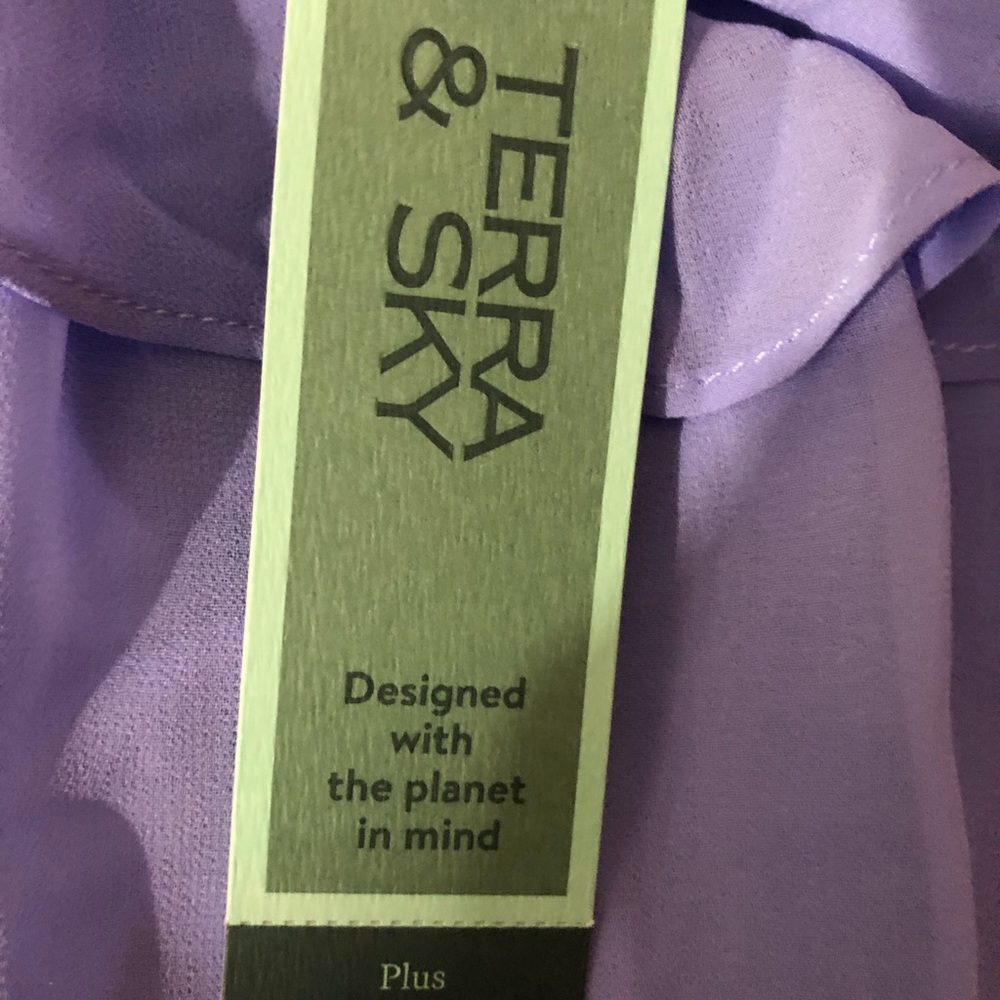 Terra & Sky Lavender Ruffle Halter Top - Picture 3 of 4